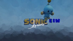 Chao looks at the Sonic Dreams - Bin logo
