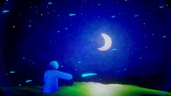 a calm starry night on the hill