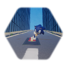Sonic On His Board