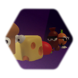 Pizza tower - toppins and cage