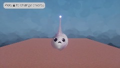 White frowning imp in action
