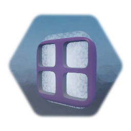 Curve Style Window Frame, Lavender, Frosted