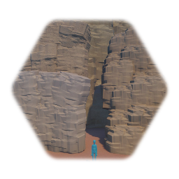 Blocky cliffs