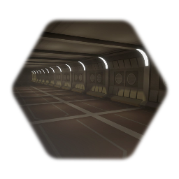 Sci-fi hallway with window