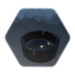 Black ashtray