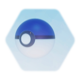 Realistic Blue Pokeball
