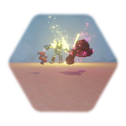 Treyvery and Super sayian Omni god Goku vs Light guard practice