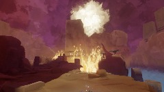 Ancient Temple, but with a flaming Brachiosaur