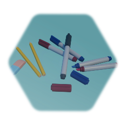 Pencil, Eraser & Markers