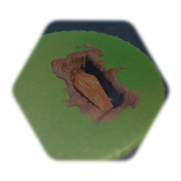 Open Grave and Grass Tile