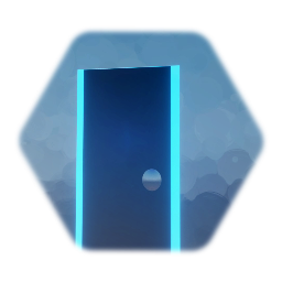 Neon Blue/Black Door