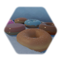 Comestible donut tray