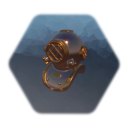 Old-fashioned diving helmet