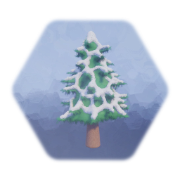 Snowy Evergreen Tree