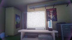 Gamer bedroom with working consles