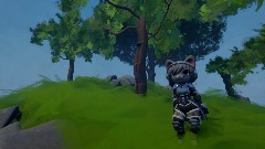 小さな風景　川と丘