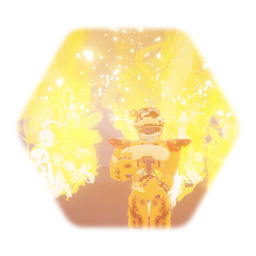 Glamrock Freddy in the fire