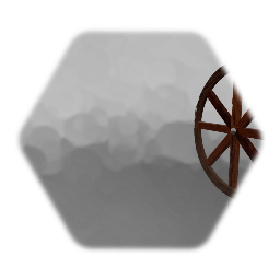 Wooden cart wheel