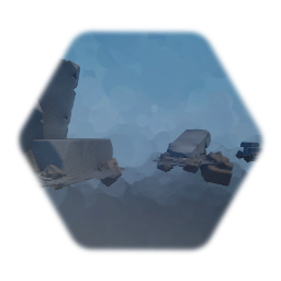 Rock, brick and rubble