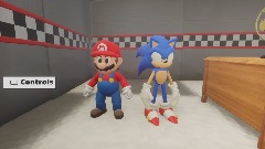 Sonic and Mario in Five Night's at Freddy's