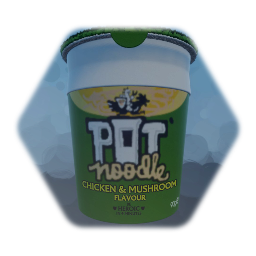 quite accurate 3d model of a pot noodle