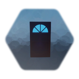 Wooden Door with Arched Window