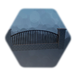 Brick Wall with Railings