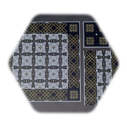 Ballroom Tiles, Black & Gold