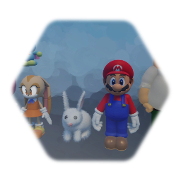 Amy, Cream, Mario, and Peter Griffin