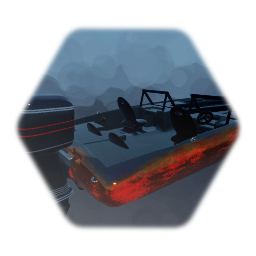 Driveable/Bass boat with wake effects