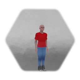 <clue>  the bald man