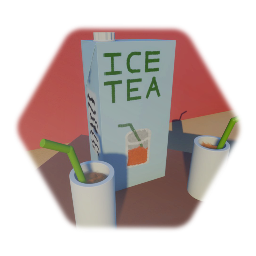 Low Poly Ice Tea Carton Set