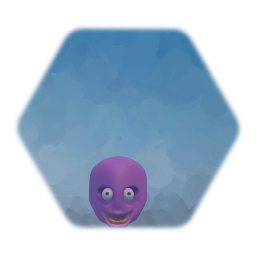 Realistic purple guy head sculpt