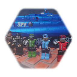 Lego minifig Captain SCARLET and the MYSTERONS