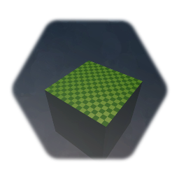 Checkered Fleck Grass Top Cube - Collidable