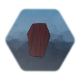 Skeleton in a coffin