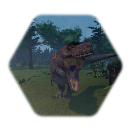 Dinosaur battle ( Tyrannosaurus rex )