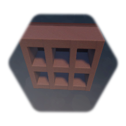 Empty Half-Cube Bookcase