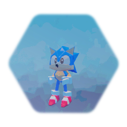 Low-poly Sonic