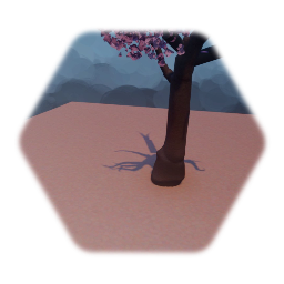 Cherry tree with interactive falling leaves