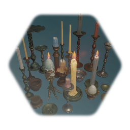Candles + extras + textbox flame
