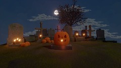 Half Hour Challenge Pumpkin in Graveyard